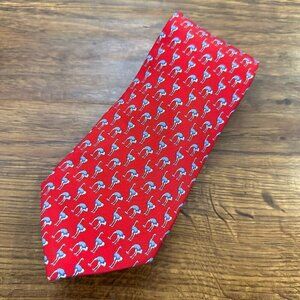 Paul Stuart 100% silk ostritch print neck tie